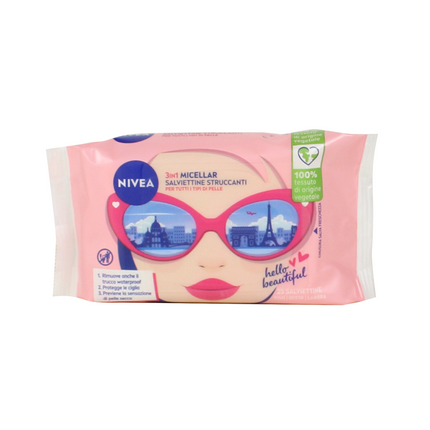 NIVEA VISO SALVIETTE ACQUA MICELLARE STRUCCANTE 3in1 TUTTI I TIPI DI PELLE 25 PZ