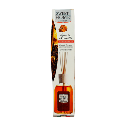 SWEET HOME PROFUMATORE AMBIENTE CON BASTONCINI ARANCIA E CANNELLA 100 ML