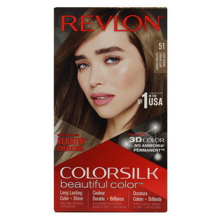 REVLON COLOR SILK 51 CASTANO CHIARO PERMAMENTE SENZA AMMONIACA