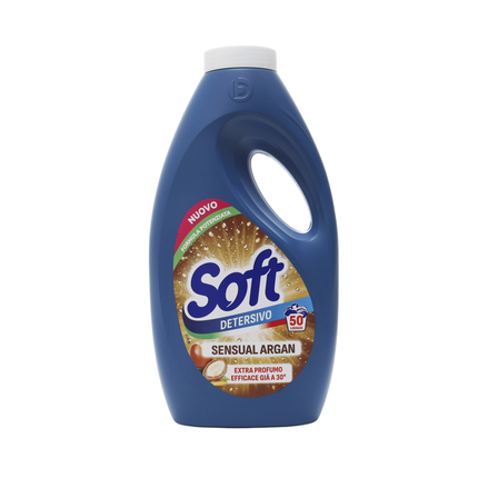 SOFT DETERSIVO BUCATO LAVATRICE SENSUAL ARGAN 50 LAVAGGI 2250 ML
