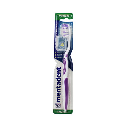MENTADENT SPAZZOLINO DENTI PROTEZIONE CARIE 42MM MEDIO