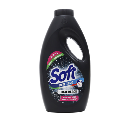 SOFT DETERSIVO BUCATO LAVATRICE TOTAL BLACK 50 LAVAGGI 2250 ML