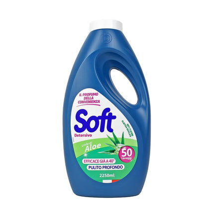 SOFT DETERSIVO BUCATO LAVATRICE LINFA DI ALOE 50 LAVAGGI 2250 ML
