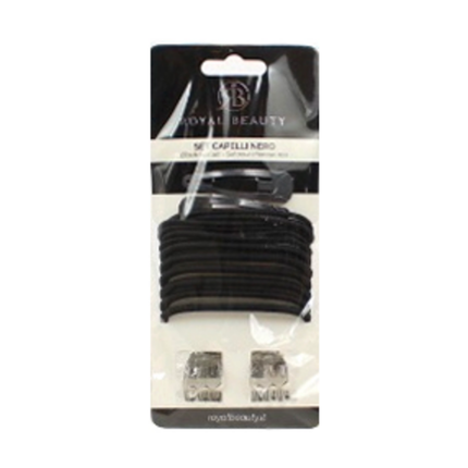 ROYAL BEAUTY SET NERO PINZETTE - CLIC CLAC - ELASTICI PER CAPELLI