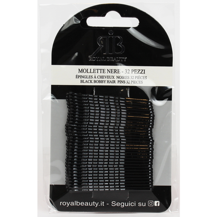 ROYAL BEAUTY MOLLETTE NERE PER CAPELLI 32 PEZZI
