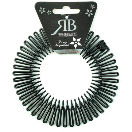 ROYAL BEAUTY CERCHIETTO CAPELLI ZIG-ZAG NERO
