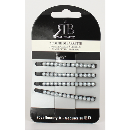 ROYAL BEAUTY 4 BARRETTE PER CAPELLI CON STRASS