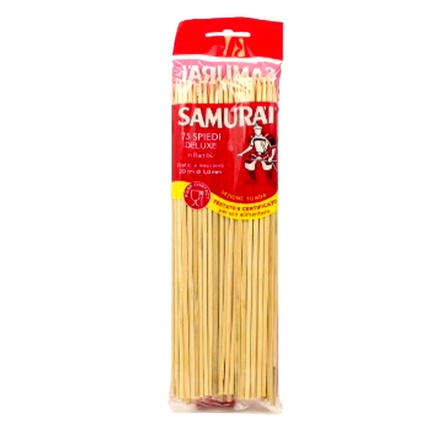 SAMURAI 75 SPIEDINI DELUXE IN BAMBU' LUNGHEZZA 20 CM
