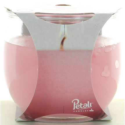 PETALI CANDELA PROFUMA AMBIENTE 30H FRAGRANZA ROSA 120 GRAMMI VASETTO IN VETRO