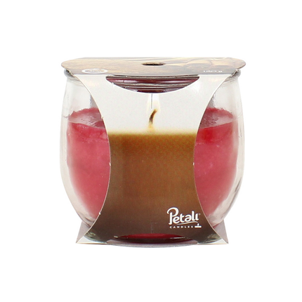 PETALI CANDELA PROFUMA AMBIENTE 30H FRAGRANZA CANNELLA 120 GRAMMI VASETTO IN VETRO