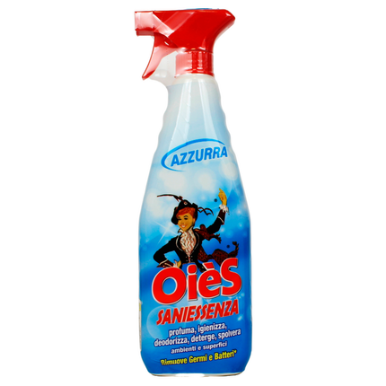OIES SANIESSENZA AZZURRA PROFUMA AMBIENTE, DEODORIZZA, DETERGE, SPOLVARA, TRIGGER 750 ML