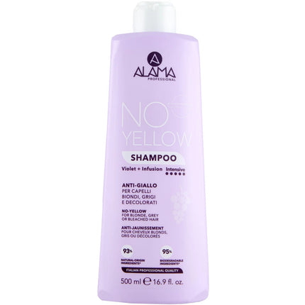 ALAMA NO-YELLOW SHAMPOO CAPELLI BIONDI, GRIGI O DECOLORATI 500 ML