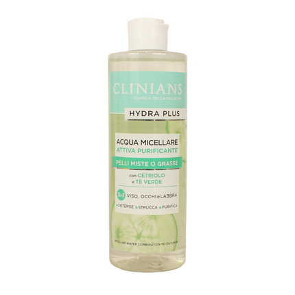 CLINIANS HYDRA PLUS ACQUA MICELLARE ATTIVA PURIFICANTE 3in1 PELLI MISTE O GRASSE 400 ML