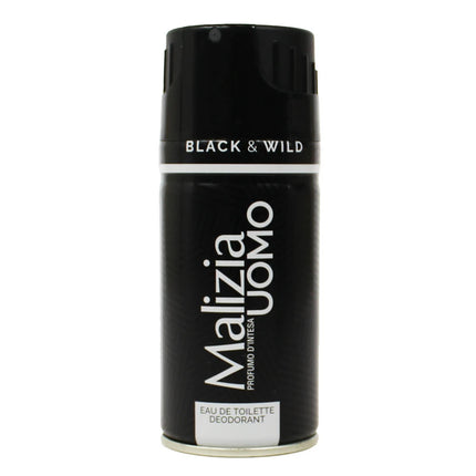 MALIZIA UOMO EDT DEODORANTE BLACK & WILD 150 ML
