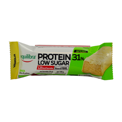 EQUILIBRA BARRETTA PROTEIN 31% LOW SUGAR 1,3 grammi DI ZUCCHERI GUSTO VANIGLIA 35 grammi
