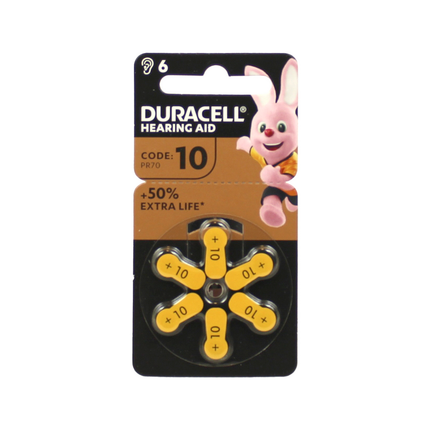 DURACELL BATTERIA PER APPARECCHI ACUSTICI 1,45V 6 PZ CODE 10 PR70