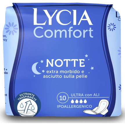 LYCIA ASSORBENTI COMFORT NOTTE ULTRA ALI 10 PZ