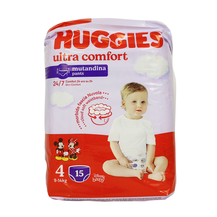 HUGGIES PANNOLINI MUTANDINA 4 9-14 KG 15 PZ
