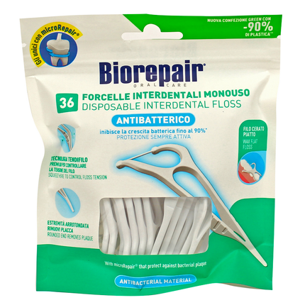 BIOREPAIR 36 FORCELLE INTERDENTALI MONOUSO ALLA MENTA FRESCA