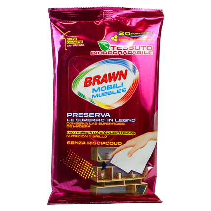BRAWN MOBILI 20 PANNI POLVERE CON CERA CARNAUBA