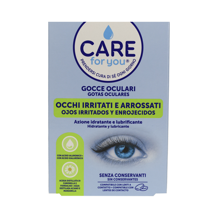 CARE FOR YOU GOCCE OCULARI AD AZIONE RINFRESCANTE E IDRATANTE MONODOSE RICHIUDIBILE 0,5 ML