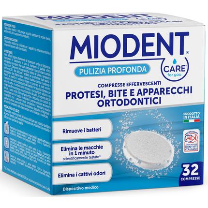 MIODENT 32 COMPRESSE EFFERVESCENTI PER PROTESI DENTALI CAR FOR YOU