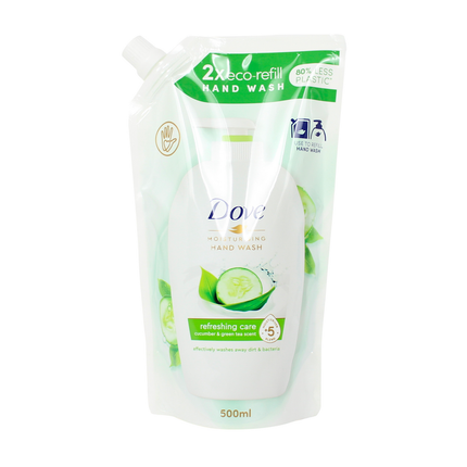 DOVE SAPONE LIQUIDO MANI RICARICA BUSTA CUCUMBER & GREEN TEA SCENT 500 ML