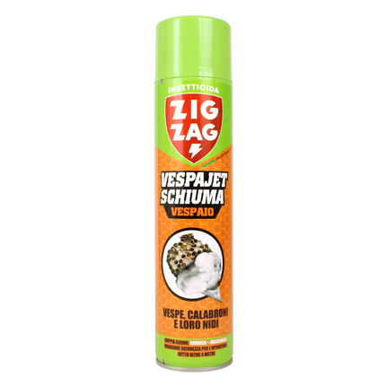 ZIG ZAG INSETTICIDA VESPAIO SCHIUMOGENO VESPE, CALABRONI E LORO NIDI 600 ML