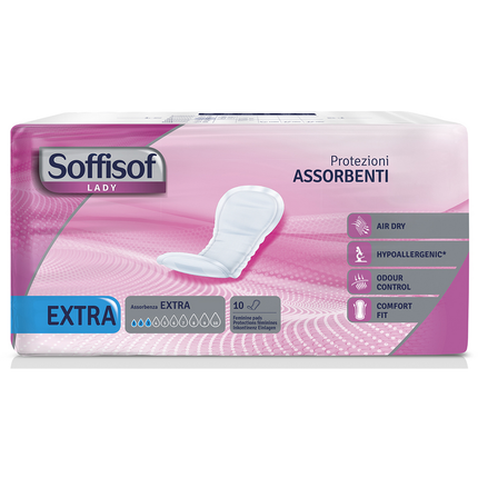 SOFFISOF LADY ASSORBENTI EXTRA 10 PZ DISPOSITIVO MEDICO CE DI CLASSE 1