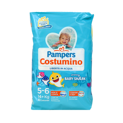 PAMPERS IL COSTUMINO 5-6 JUNIOR 14+ KG 10 PZ - PER IL MARE E PISCINA