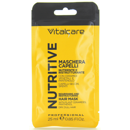 VITALCARE NUTRITIVE MASCHERA NUTRE E RISTRUTTURA CAPELLI SECCHI-SPENTI BUSTINA MONODOSE 25 ML