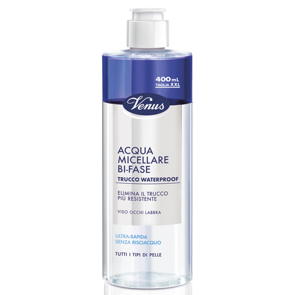 VENUS ACQUA MICELLARE BI-FASE TRUCCO WATERPROOF 400 ML