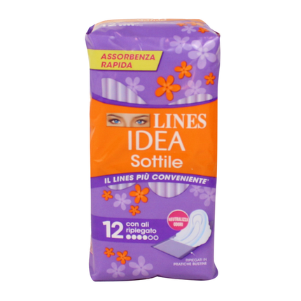 LINES IDEA SOTTILE GIORNO ALI RIPIEGATO IN BUSTINA 12 PZ