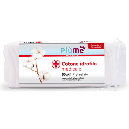 PIUME COTONE IDROFILO PRETAGLIATO MEDICALE BUSTA 50 grammi