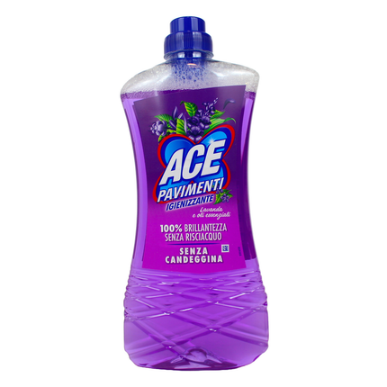 ACE PAVIMENTI IGIENIZZANTE SENZA CANDEGGINA SENZA RISCIACQUO LAVANDA e OLI ESSENZIALI 1000 ML