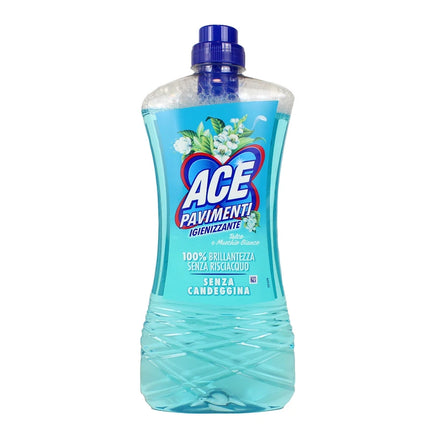 ACE PAVIMENTI IGIENIZZANTE SENZA CANDEGGINA SENZA RISCIACQUO TALCO e MUSCHIO BIANCO 1000 ML