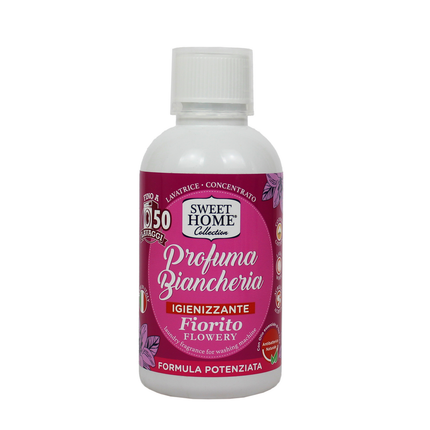SWEET HOME PROFUMA BIANCHERIA CONCENTRATO PER LAVATRICE ANTIBATTERICO FIORITO 50 LAVAGGI 250 ML