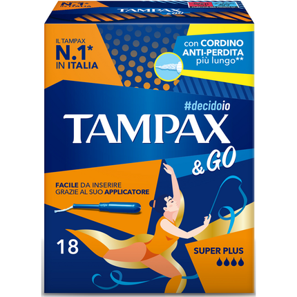 TAMPAX & GO ASSORBENTI INTERNI SUPER PLUS 18 PZ