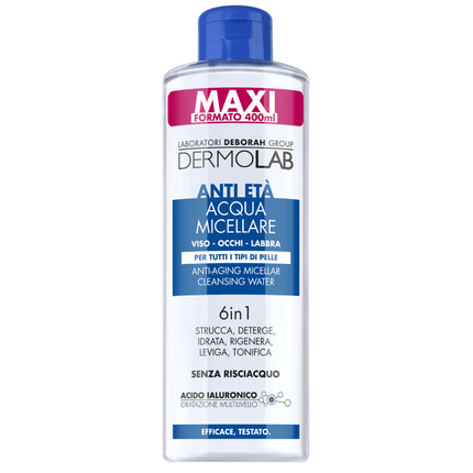DERMOLAB VISO ACQUA MICELLARE ANTI ETA' 6in1 PER TUTTI I TIPI DI PELLE 400 ML