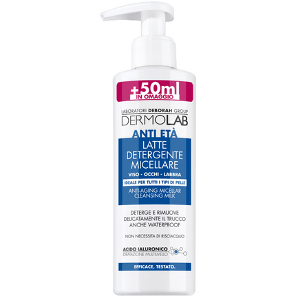 DERMOLAB VISO LATTE DETERGENTE MICELLARE ANTI ETA' PER TUTTI ITIPI DI PELLE 250 ML