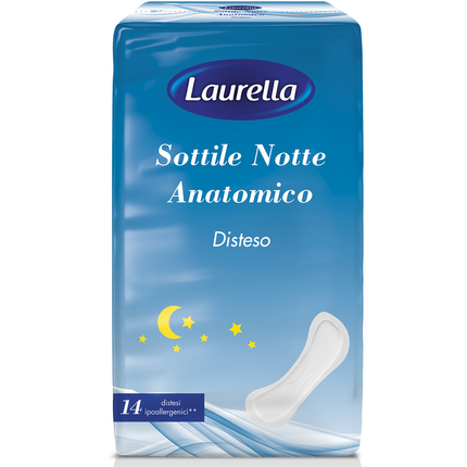 LAURELLA SOTTILE NOTTE ANATOMICO DISTESO 14 PZ ASSORBENTI