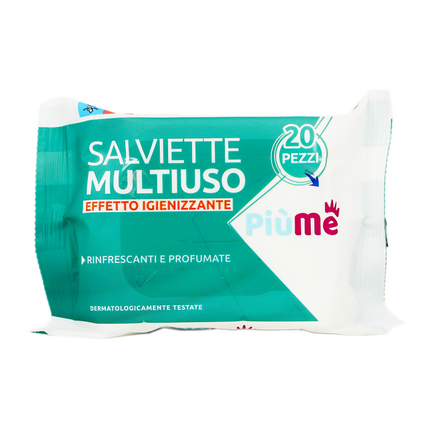 PIUME SALVIETTE MULTIUSO IGIENIZZANTI RINFRESCANTI 20 PZ