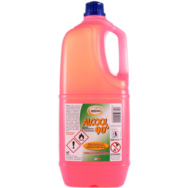 ALCOOL ETILICO DENATURATO 90° GRADI AMACASA 2000 ML