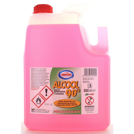 ALCOOL ETILICO DENATURATO 90° GRADI AMACASA 5000 ML