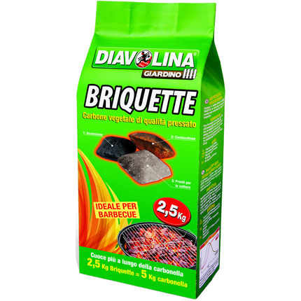 DIAVOLINA BRIQUETTE CARBONE VEGETALE SACCO 2,5 KG