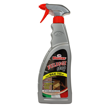RHUTTEN FULIGGI STOP PULITORE VETRI CAMINETTI STUFE FORNI TRIGGER 750 ML