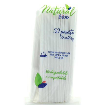 BIBO NATURAL 50 COLTELLI BIODEGRADABILI E COMPOSTABILI