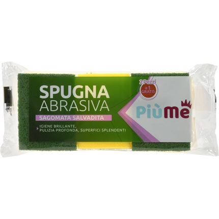 PIUME SPUGNA ABRASIVA SAGOMATA SALVADITA 2+1 PZ