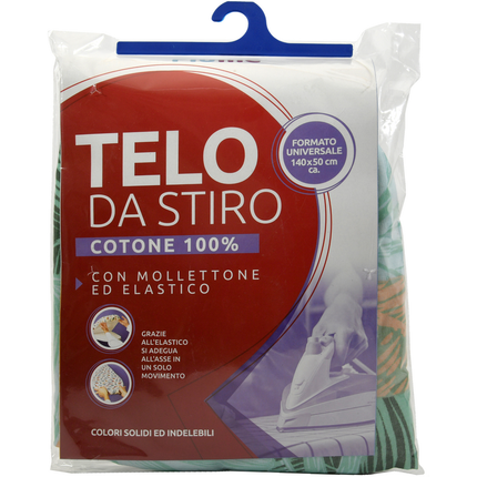 PIUME TELO DA STIRO COTONE 100% CON MOLLETTONE ED ELASTICO FORMATO UNIVERSALE 140 x 50 CM