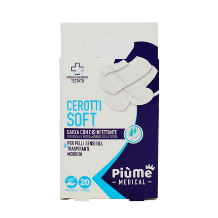 PIUME CEROTTI IN TNT BIANCO 20 PZ 4 FORMATI